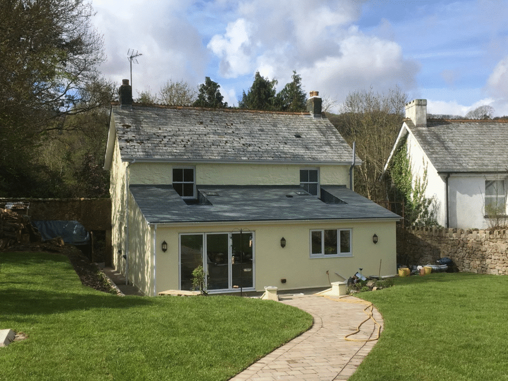Exterior of Holly Cottage, a Cornwall project by NStar Builds.